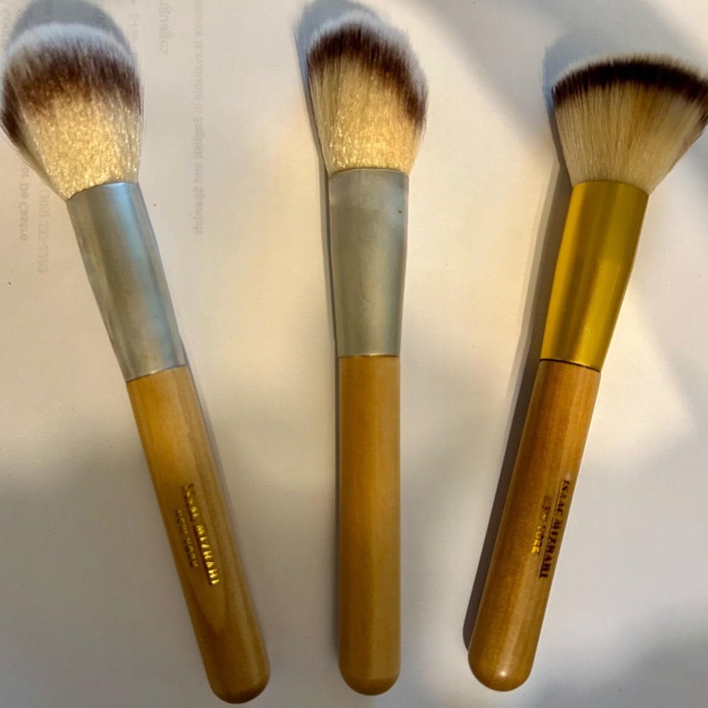 Makeup Brush Set - Eco-Tools Bamboo Gold and Silver